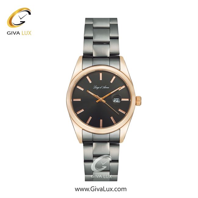 ساعت مچی اورجینال زنانه LdA رزگلد | تیتانیوم(زغالی)| مشکی| کد رفرنس 2439