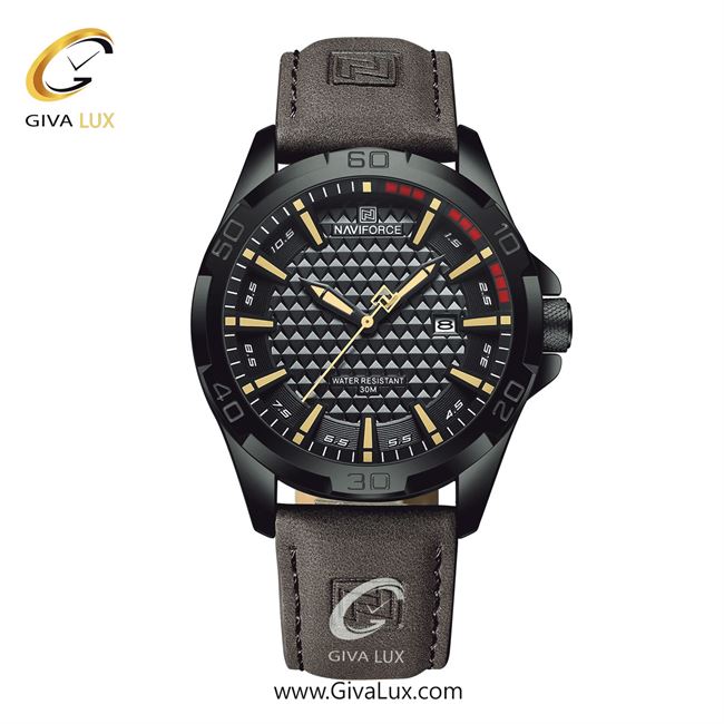 ساعت مچی اورجینال مردانه ناوی فورس|Naviforce|نوی فورس|نیوی فورس مشکی | قهوه ای| مشکی| کد رفرنس NF8023-B/Y/D.BN