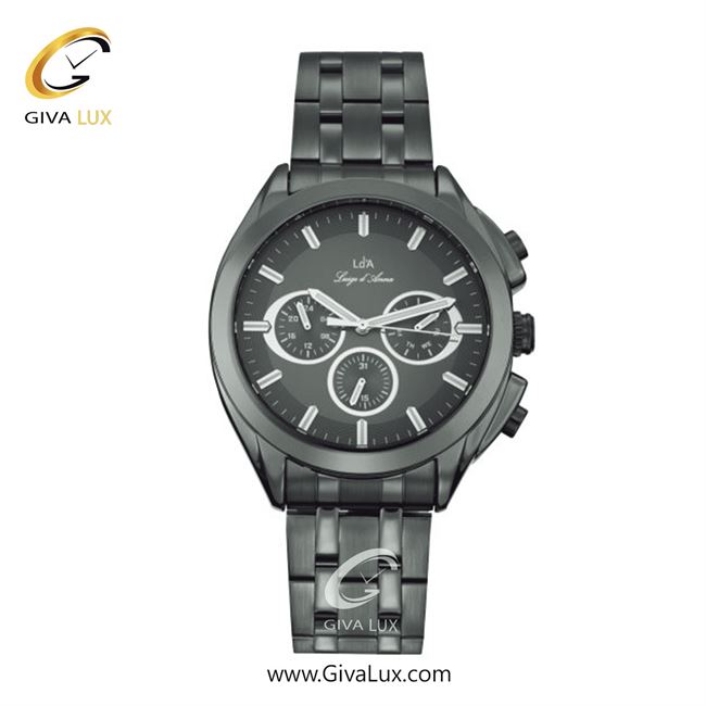 ساعت مچی اورجینال مردانه LdA سه موتوره فول تایم تیتانیوم | تیتانیوم(زغالی)| دودی|تیتانیوم| کد رفرنس 2456