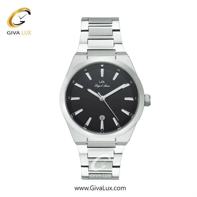 ساعت مچی اورجینال مردانه LdA نقره ای | نقره ای| مشکی| کد رفرنس 2459