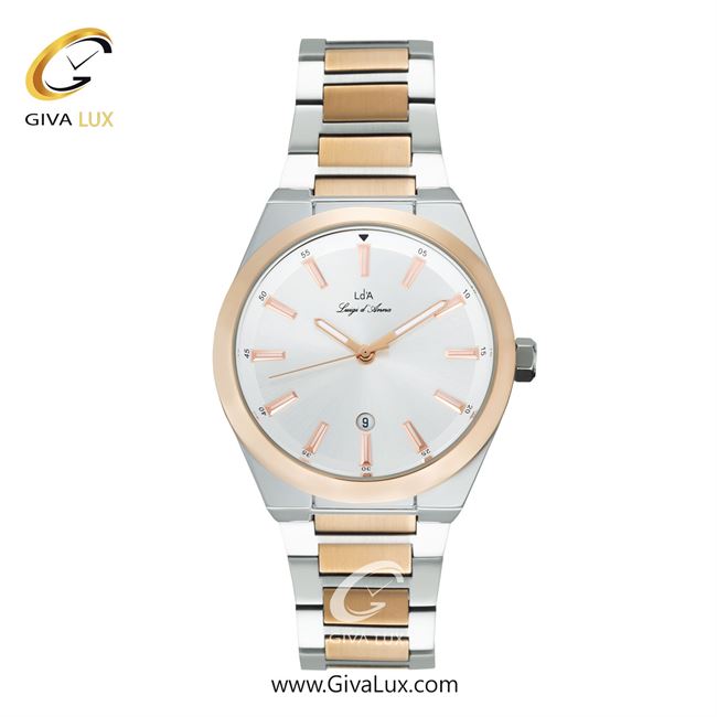 ساعت مچی اورجینال مردانه LdA رزگلد | نقره ای-رزگلد| نقره ای| کد رفرنس 2459