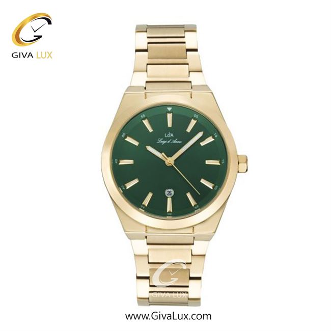 ساعت مچی اورجینال مردانه LdA طلایی | طلایی| سبز| کد رفرنس 2459