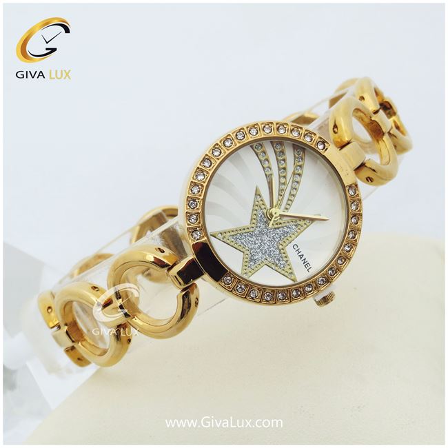 ساعت مچی زنانه شنل طلایی | طلایی| نقره ای| طرح ستاره