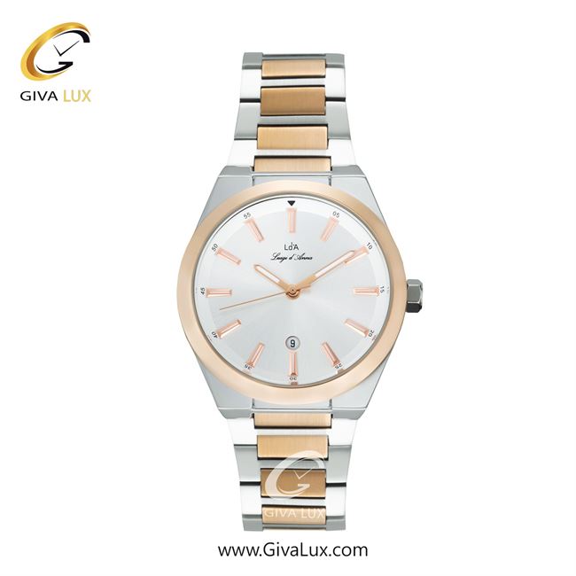 ساعت مچی اورجینال زنانه LdA رزگلد | رزگلد-نقره ای| نقره ای| کد رفرنس 2460