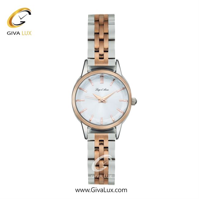 ساعت مچی اورجینال زنانه LdA رزگلد | رزگلد-نقره ای| نقره ای| کد رفرنس 2464