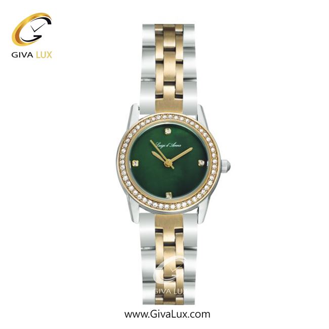 ساعت مچی اورجینال زنانه LdA طلایی | نقره ای-طلایی| سبز| کد رفرنس 2470