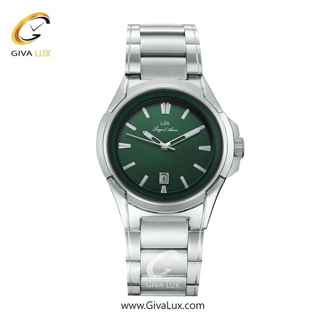 ساعت مچی اورجینال مردانه LdA نقره ای | نقره ای| سبز| کد رفرنس 2474
