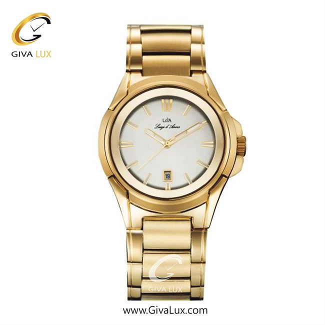 ساعت مچی اورجینال مردانه LdA طلایی | طلایی| سفید| کد رفرنس 2474