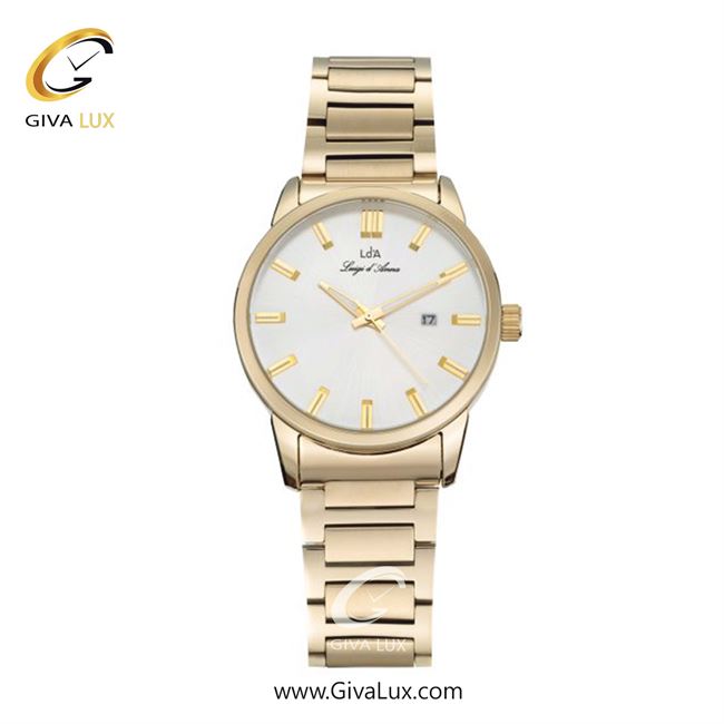 ساعت مچی اورجینال مردانه LdA طلایی | طلایی| نقره ای| کد رفرنس 2476