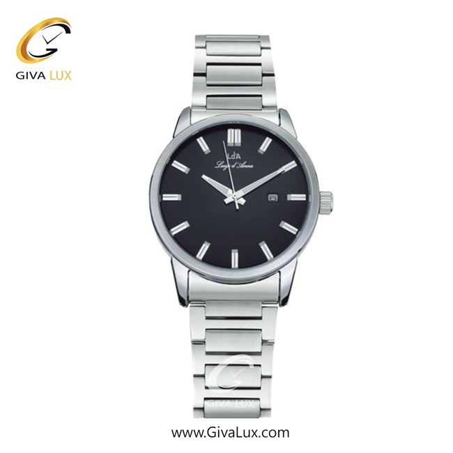 ساعت مچی اورجینال مردانه LdA نقره ای | نقره ای| مشکی| کد رفرنس 2476