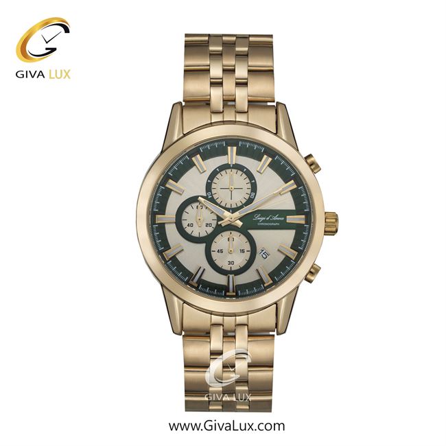 ساعت مچی اورجینال مردانه LdA سه موتوره کرنوگراف طلایی | طلایی| طلایی-مشکی| کد رفرنس 2479