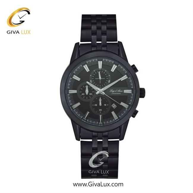 ساعت مچی اورجینال مردانه LdA سه موتوره کرنوگراف مشکی | مشکی| مشکی| کد رفرنس 2479