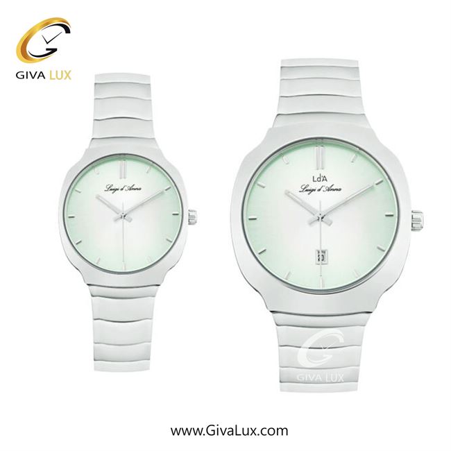 ساعت مچی اورجینال ست LdA | لوئیجی د آنا | Luigi d'Ana نقره ای | نقره ای| سبز-نقره ای| کد رفرنس 2480-2481