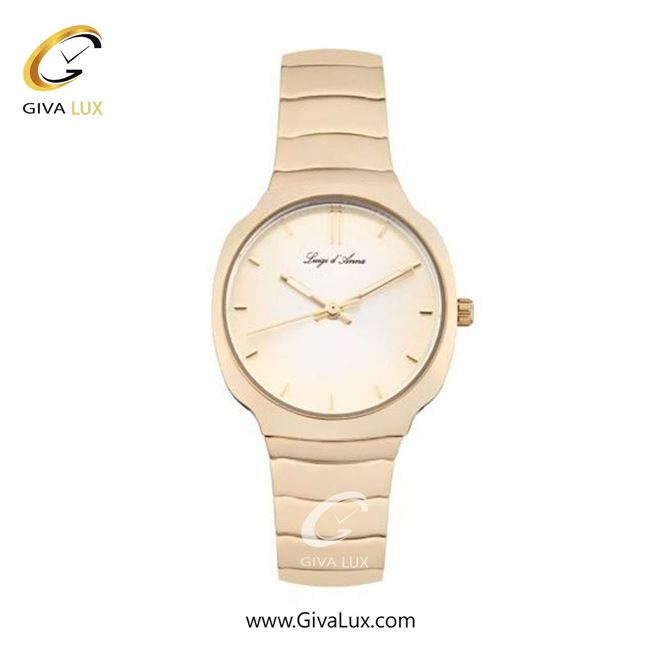 ساعت مچی اورجینال زنانه LdA | لوئیجی د آنا | Luigi d'Ana طلایی | طلایی| طلایی| کد رفرنس 2481