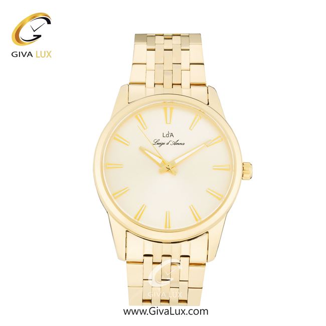 ساعت مچی اورجینال زنانه LdA | لوئیجی د آنا | Luigi d'Ana طلایی | طلایی| طلایی| کد رفرنس 2483