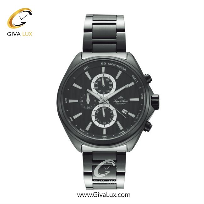 ساعت مچی اورجینال مردانه LdA سه موتوره کرنوگراف تیتانیوم | تیتانیوم(زغالی)| دودی|تیتانیوم| کد رفرنس 2484