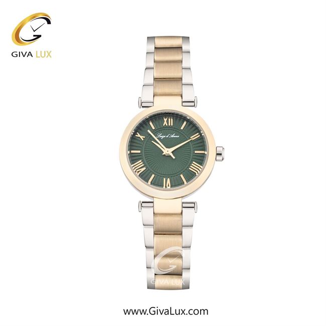 ساعت مچی اورجینال زنانه LdA | لوئیجی د آنا | Luigi d'Ana طلایی | نقره ای-طلایی| سبز| کد رفرنس 2486