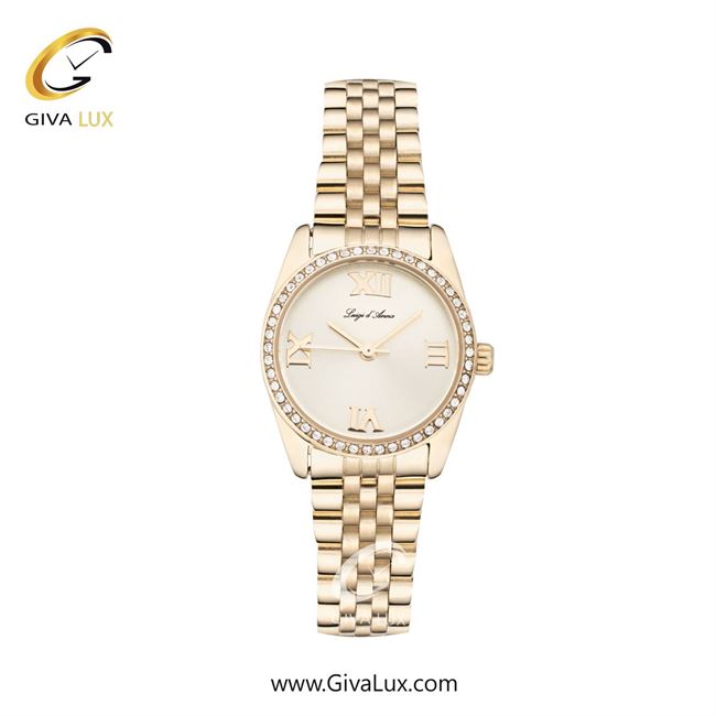 ساعت مچی اورجینال زنانه LdA | لوئیجی د آنا | Luigi d'Ana طلایی | طلایی| طلایی| کد رفرنس 2487