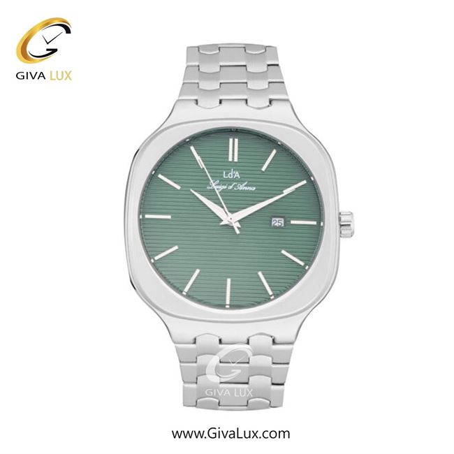ساعت مچی اورجینال مردانه LdA | لوئیجی د آنا | Luigi d'Ana نقره ای | نقره ای| سبز| کد رفرنس 2496