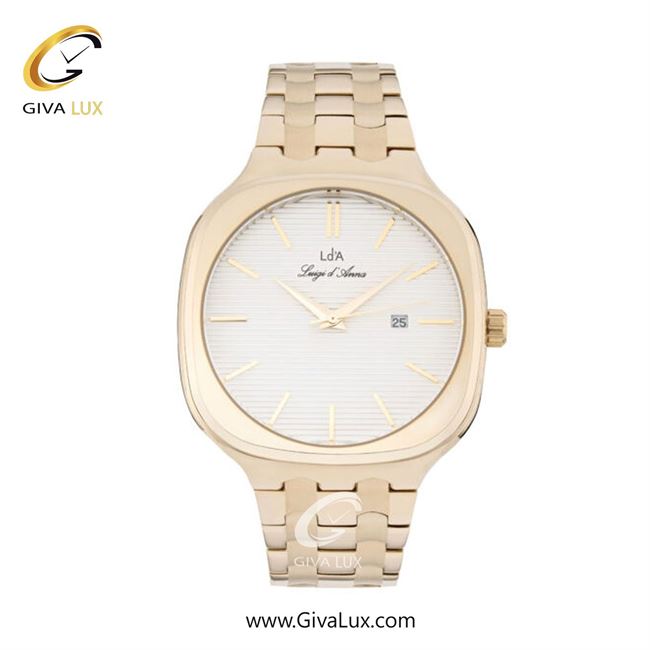 ساعت مچی اورجینال مردانه LdA | لوئیجی د آنا | Luigi d'Ana طلایی | طلایی| سفید| کد رفرنس 2496