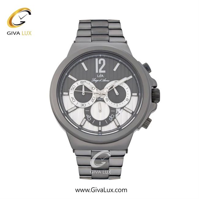 ساعت مچی اورجینال مردانه LdA | لوئیجی د آنا | Luigi d'Ana سه موتوره کرنوگراف مشکی | مشکی| مشکی| کد رفرنس 2498