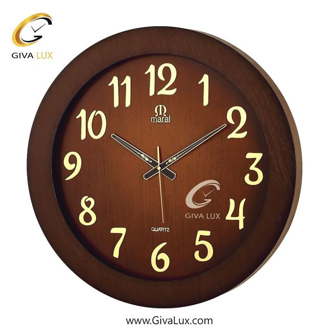 ساعت دیواری اورجینال مارال چوب قهوه ای| کد رفرنس 25