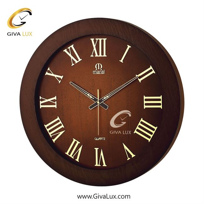 ساعت دیواری اورجینال مارال چوب قهوه ای| کد رفرنس 25