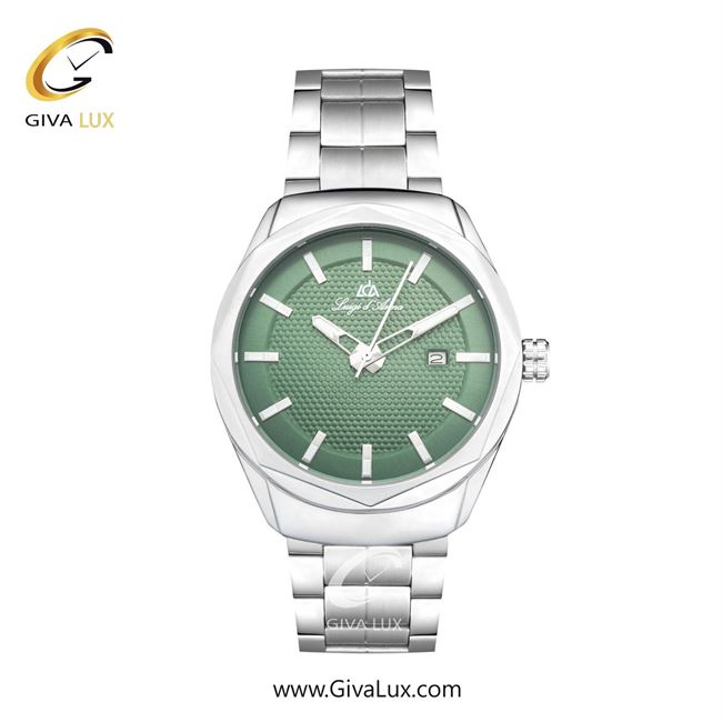 ساعت مچی اورجینال مردانه LdA | لوئیجی د آنا | Luigi d'Ana نقره ای | نقره ای| سبز| کد رفرنس 2516