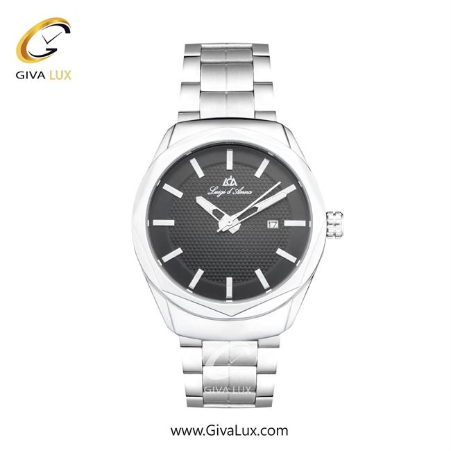 ساعت مچی اورجینال مردانه LdA | لوئیجی د آنا | Luigi d'Ana نقره ای | نقره ای| مشکی| کد رفرنس 2516