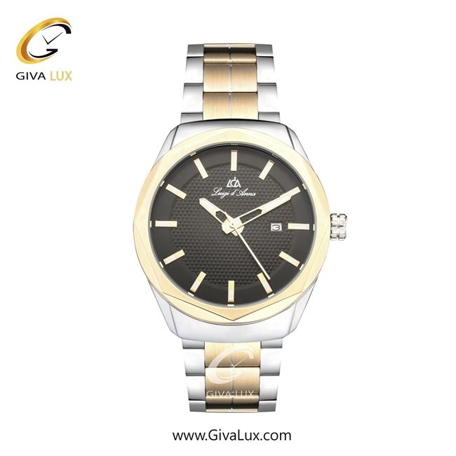 ساعت مچی اورجینال مردانه LdA | لوئیجی د آنا | Luigi d'Ana طلایی | طلایی-نقره ای| مشکی| کد رفرنس 2516