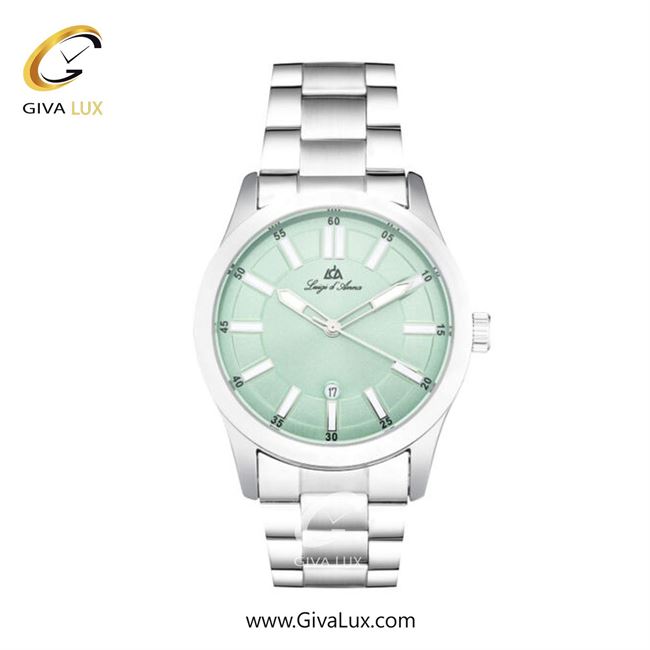 ساعت مچی اورجینال مردانه LdA | لوئیجی د آنا | Luigi d'Ana نقره ای | نقره ای| سبز| کد رفرنس 2517