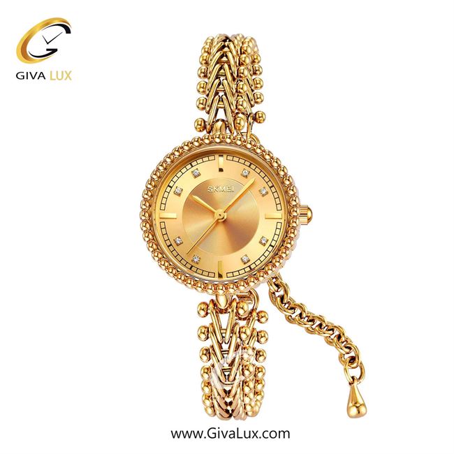 ساعت مچی اورجینال زنانه اسکمی (Skmei) طلایی | طلایی| طلایی| کد رفرنس 2548