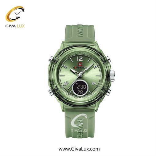 ساعت مچی اورجینال زنانه ناوی فورس|Naviforce|نوی فورس|نیوی فورس دو زمانه سبز | سبز| سبز-سفید| کد رفرنس NF7109 GN/GN