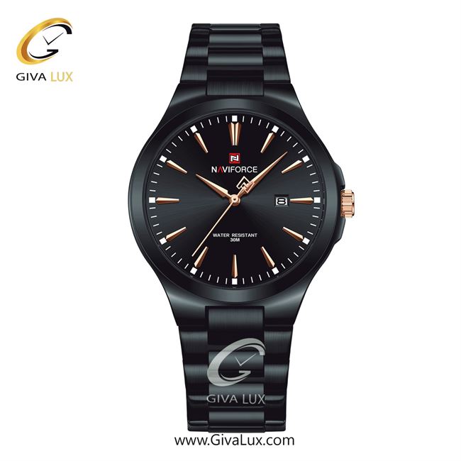 ساعت مچی اورجینال مردانه ناوی فورس|Naviforce|نوی فورس|نیوی فورس مشکی | مشکی| مشکی| کد رفرنس NF9214-B/B