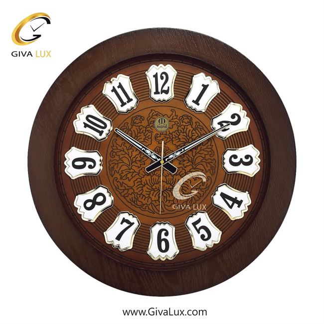 ساعت دیواری اورجینال مارال PVC قهوه ای| کد رفرنس 26