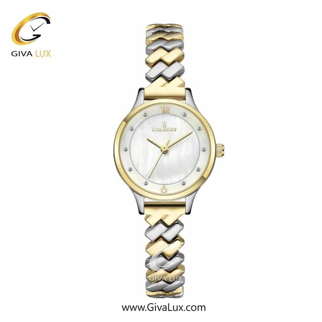 ساعت مچی اورجینال زنانه کلبرت COLBERT طلایی | طلایی-نقره ای| سفید صدفی| کد رفرنس 0273L