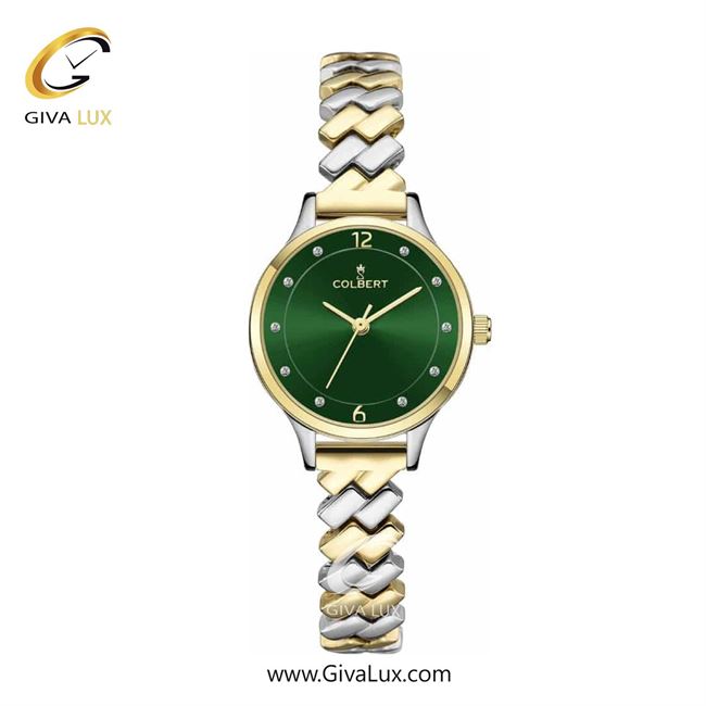 ساعت مچی اورجینال زنانه کلبرت COLBERT طلایی | نقره ای-طلایی| سبز یشمی تیره| کد رفرنس 0273L