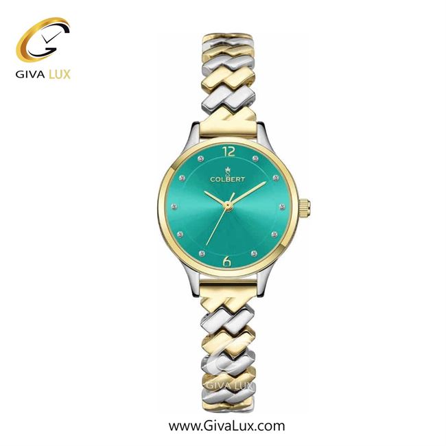 ساعت مچی اورجینال زنانه کلبرت COLBERT طلایی | طلایی-نقره ای| سبزآبی| کد رفرنس 0273L
