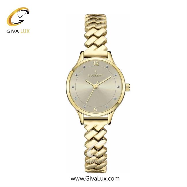 ساعت مچی اورجینال زنانه کلبرت COLBERT طلایی | طلایی| خاکستری بژ| کد رفرنس 0273L