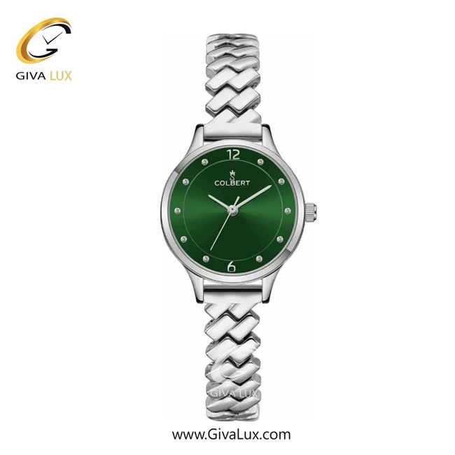 ساعت مچی اورجینال زنانه کلبرت COLBERT نقره ای | نقره ای| سبز یشمی تیره| کد رفرنس 0273L