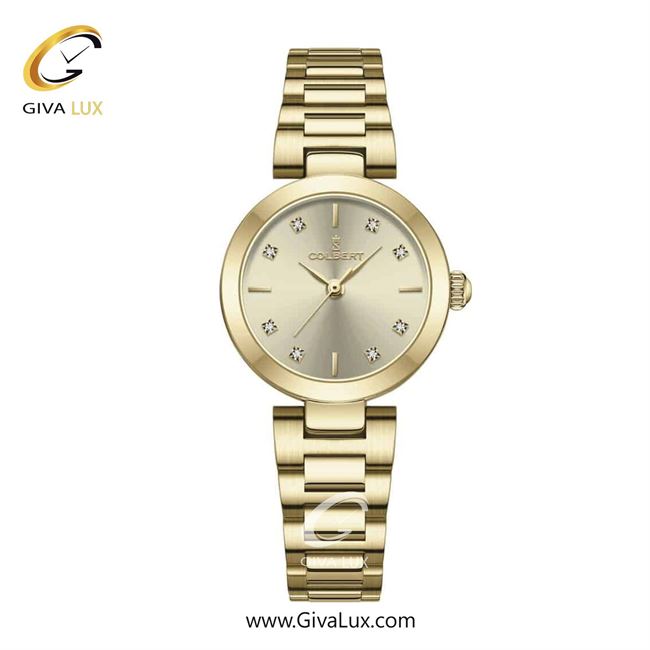 ساعت مچی اورجینال زنانه کلبرت COLBERT طلایی | طلایی| خاکستری بژ| کد رفرنس 0275L