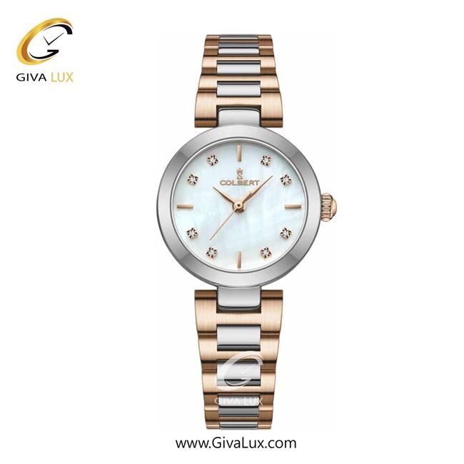 ساعت مچی اورجینال زنانه کلبرت COLBERT نقره ای | نقره ای-رزگلد| سفید صدفی| کد رفرنس 0275L