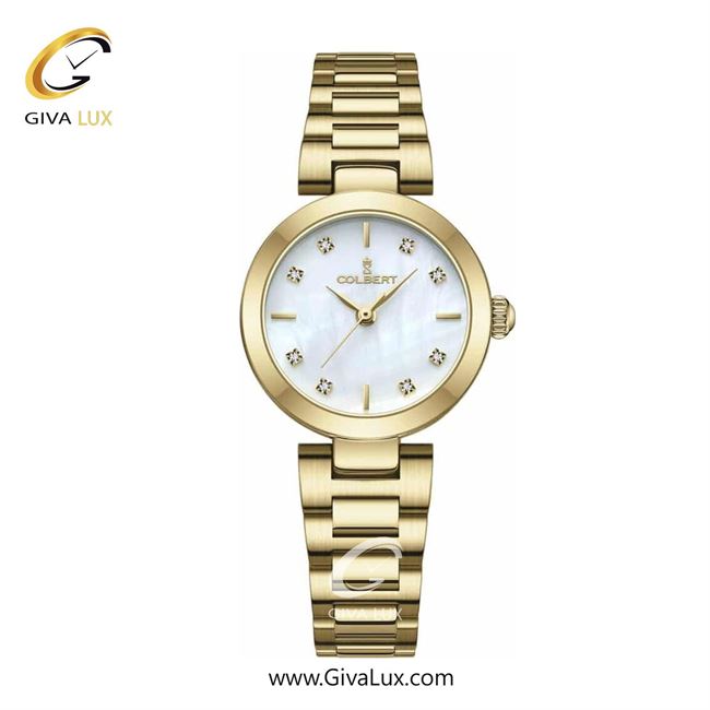 ساعت مچی اورجینال زنانه کلبرت COLBERT طلایی | طلایی| سفید صدفی| کد رفرنس 0275L