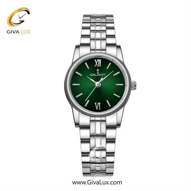 ساعت مچی اورجینال زنانه کلبرت COLBERT نقره ای | نقره ای| سبز یشمی تیره| کد رفرنس 0278L