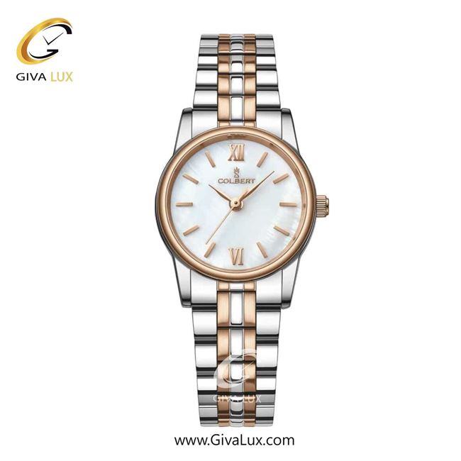 ساعت مچی اورجینال زنانه کلبرت COLBERT رزگلد | نقره ای-رزگلد| سفید صدفی| کد رفرنس 0278L