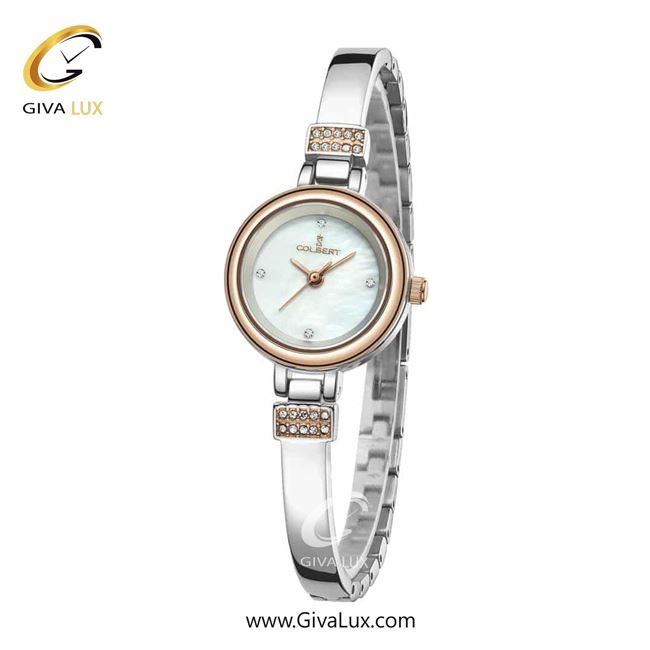 ساعت مچی اورجینال زنانه کلبرت COLBERT رزگلد | نقره ای| سفید صدفی| کد رفرنس  0279L