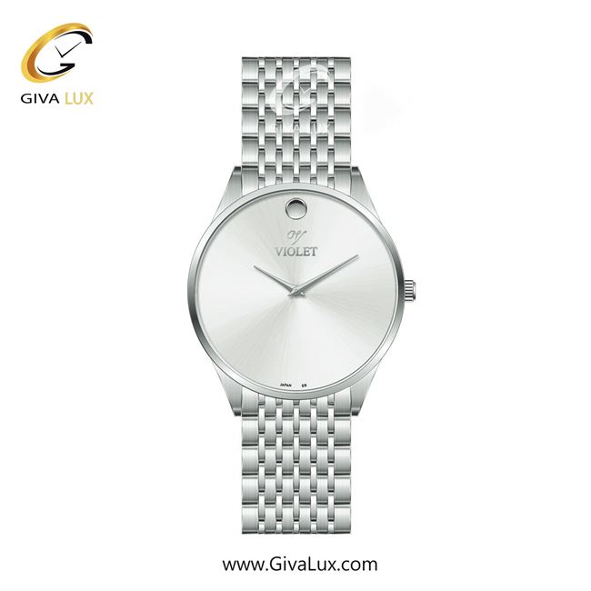 ساعت مچی اورجینال مردانه ویولت VIOLET نقره ای | نقره ای| سفید| کد رفرنس 0609