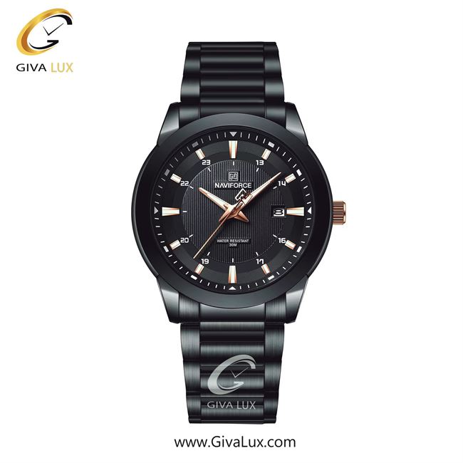 ساعت مچی اورجینال مردانه ناوی فورس|Naviforce|نوی فورس|نیوی فورس مشکی | مشکی| مشکی| کد رفرنس NF8029