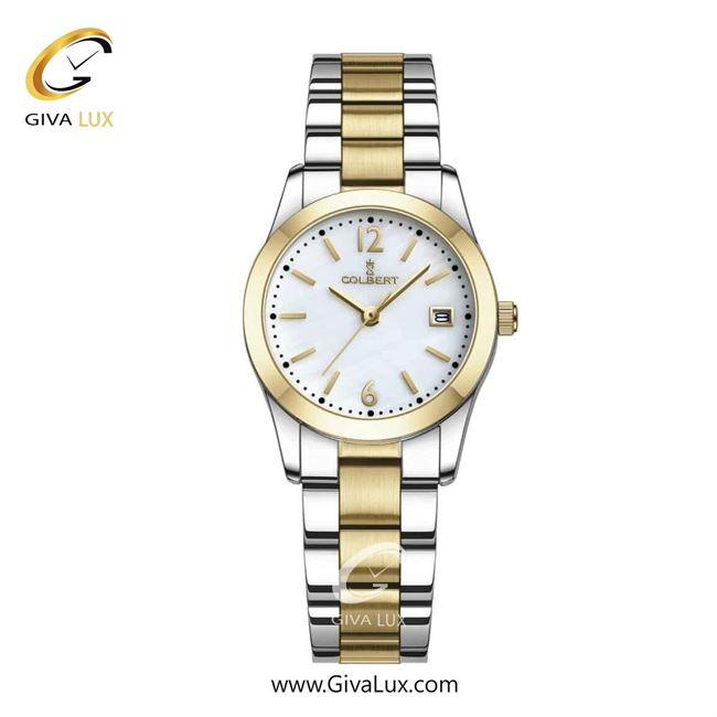 ساعت مچی اورجینال زنانه کلبرت COLBERT طلایی | نقره ای-طلایی| سفید صدفی| کد رفرنس 0280L