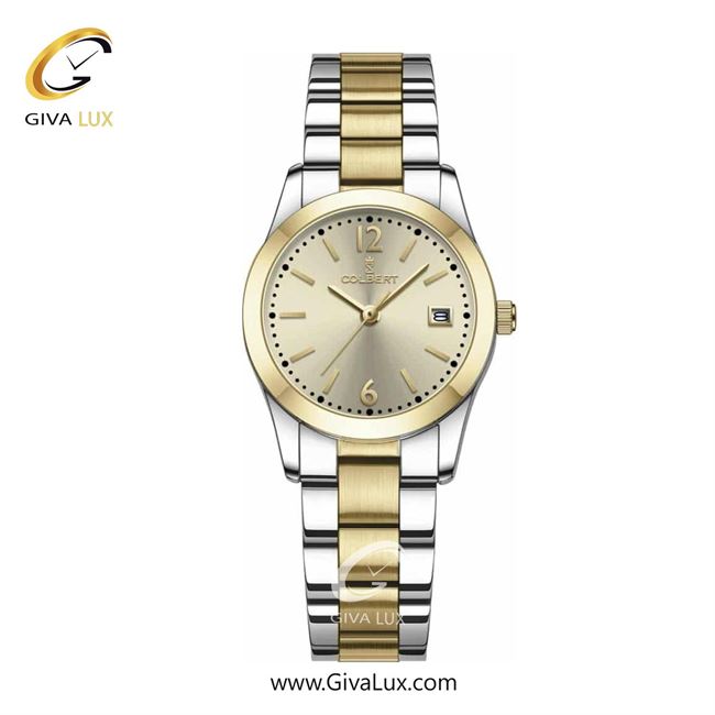 ساعت مچی اورجینال زنانه کلبرت COLBERT طلایی | طلایی-نقره ای| خاکستری بژ| کد رفرنس 0280L